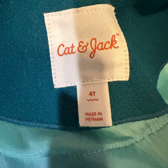 Toddler Girls Teal & Blue Hooded Owl Jacket - size 4T - Picture 7 of 8